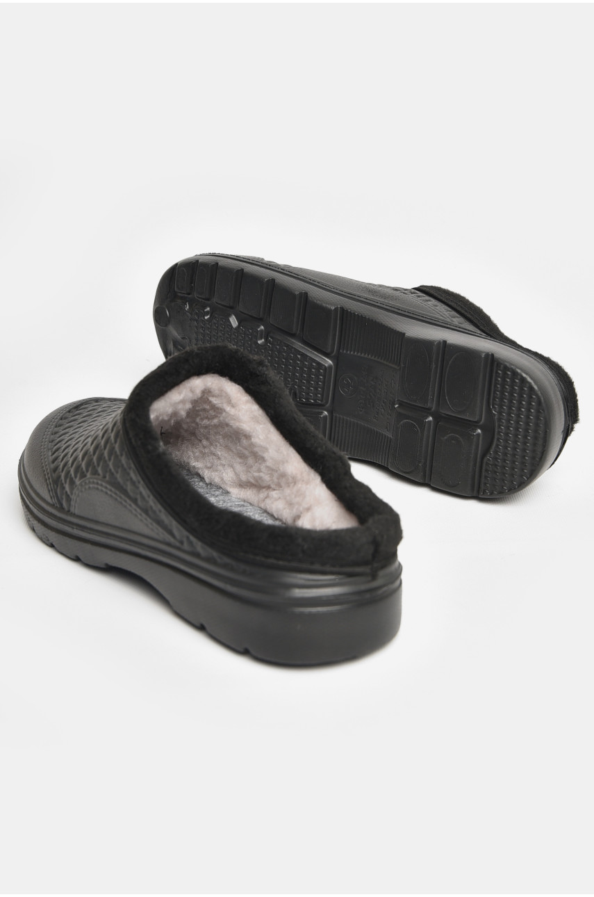 Калоші чоловічі без задника на флісі чорного кольору ГП-16м 206404
