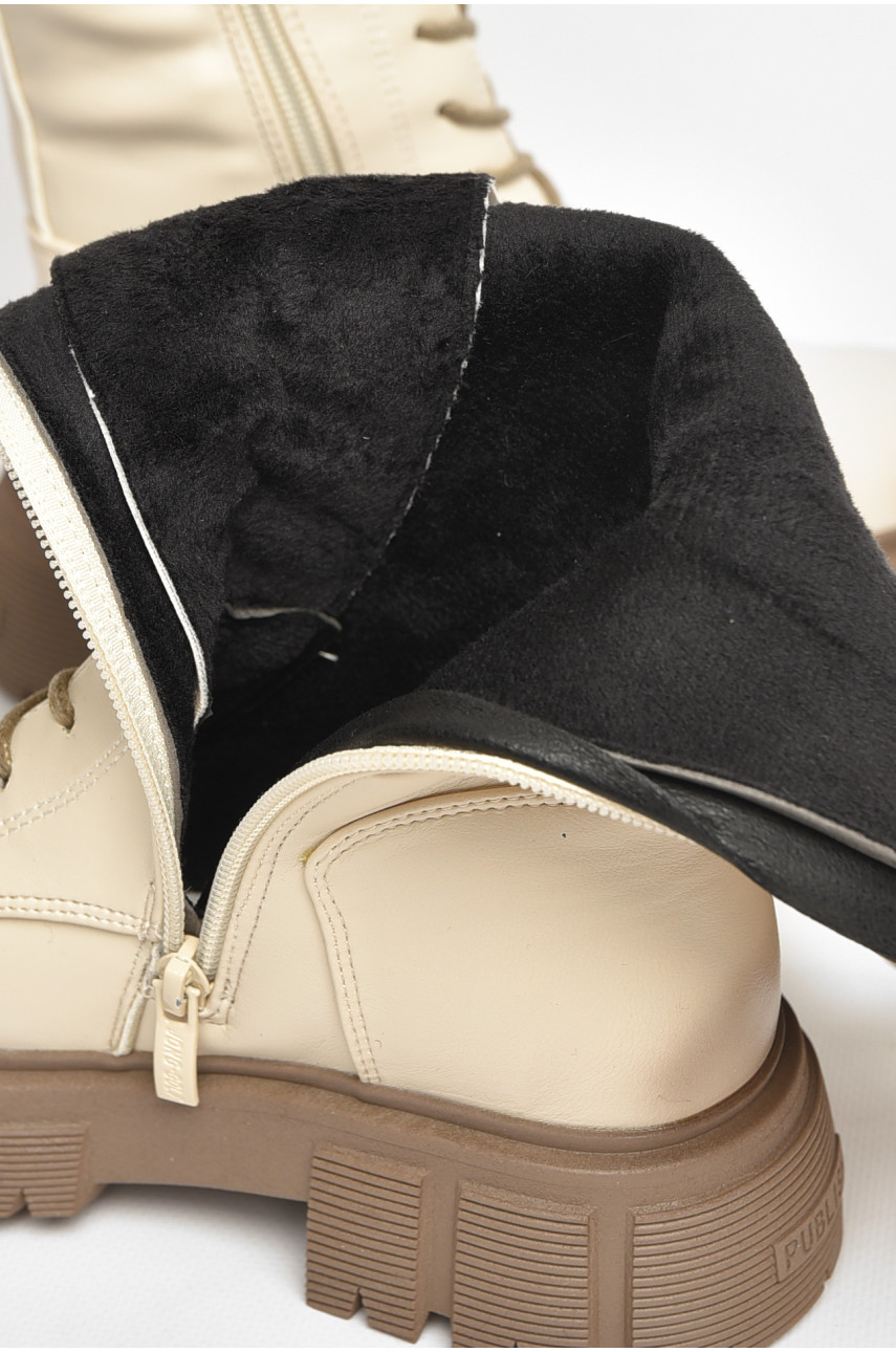 Сапоги демисезонные детские девочка бежевого цвета С30801-6 206410