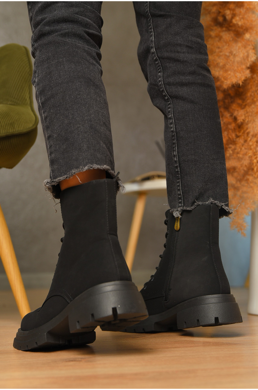 Черевики жіночі демісезонні чорного кольору 8-1999 206432 Черевики жіночі демісезонні чорного кольору 8-1999 206432