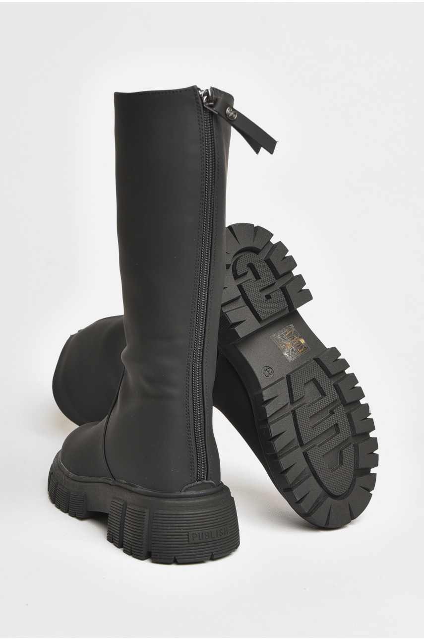 Сапоги демисезонные детские девочка черного цвета С30800-30 206439