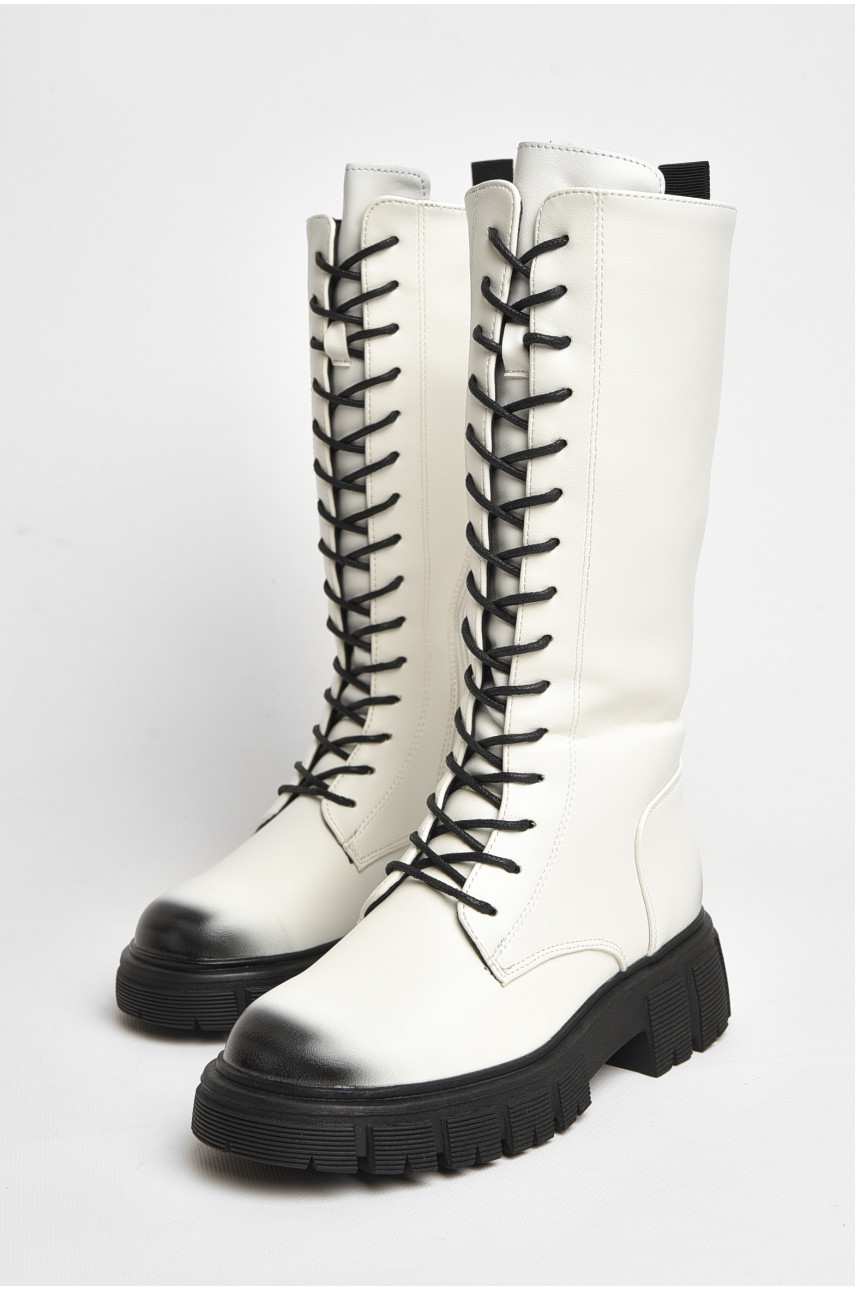 Сапоги демисезонные детские девочка белого цвета С30801-7 206441