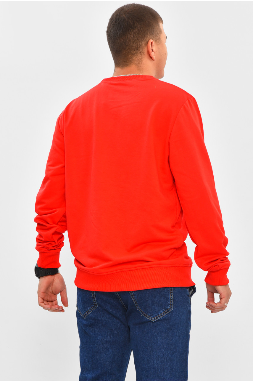 Худи мужское красного цвета с принтом 206452