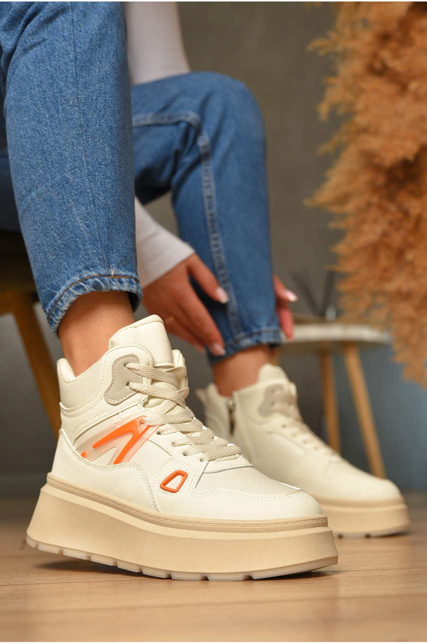 Ботинки женские зимниее бежевого цвета RF 9270 206455