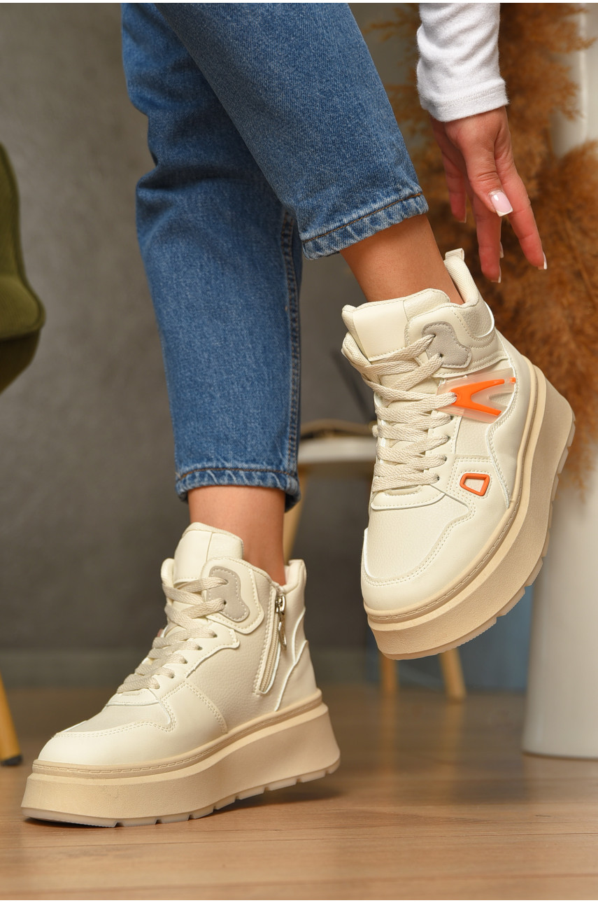 Ботинки женские зимниее бежевого цвета RF 9270 206455