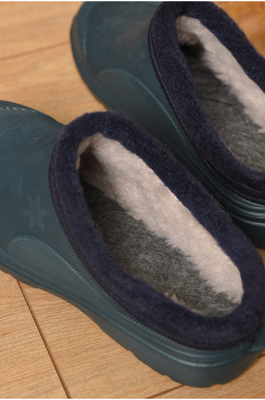 Галоши женские без задника утепленные синего цвета ГП-24 206460