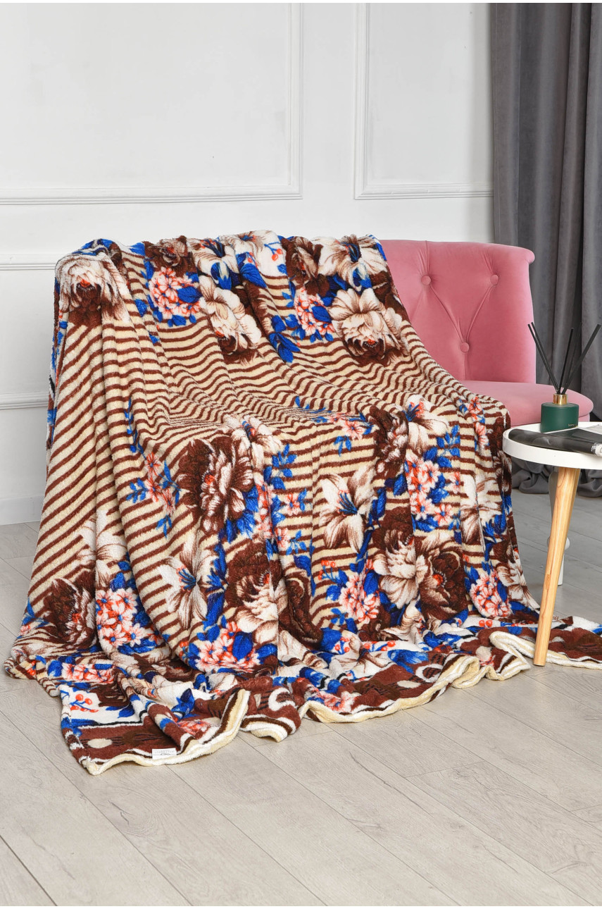 Плед молочного цвета с принтом размер 200*220 206466