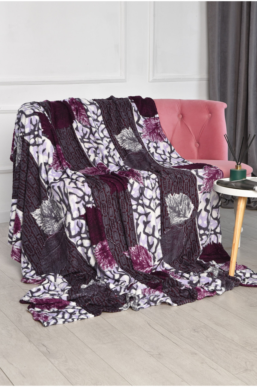 Плед сиреневого цвета с принтом размер 200*220 206467