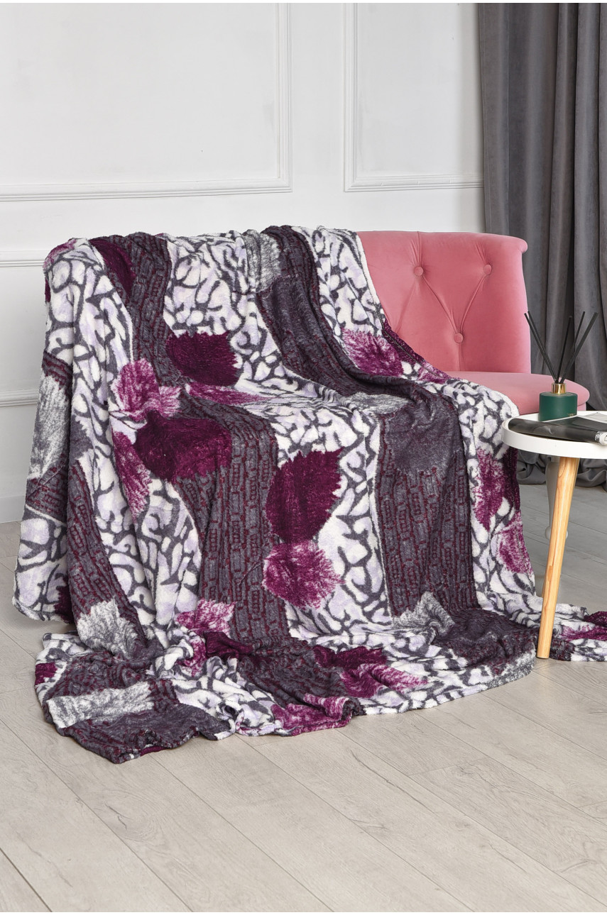 Плед сиреневого цвета с принтом размер 200*220 206467