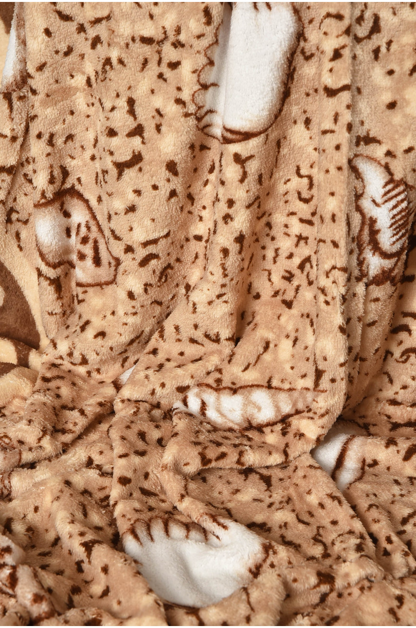 Плед бежевого цвета с принтом размер 200*220 206468