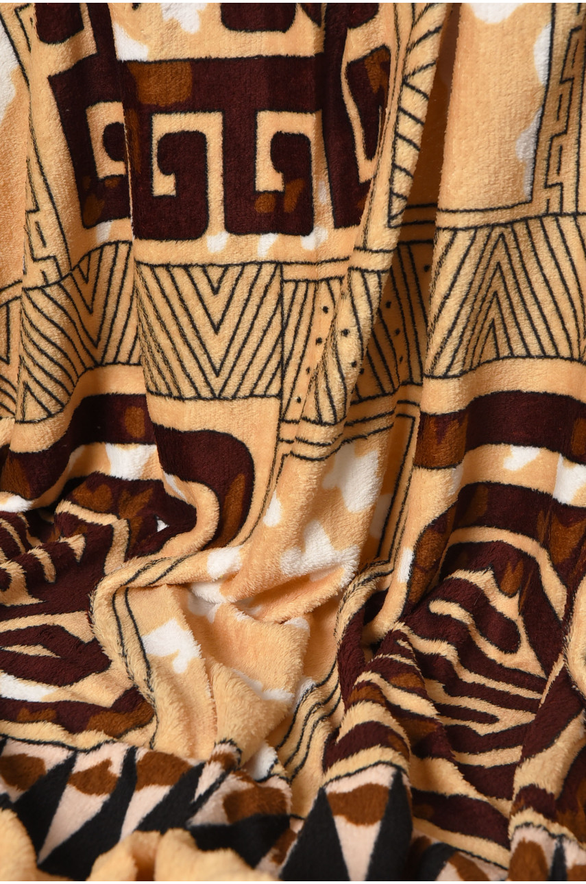 Плед бежевого цвета с принтом размер 200*220 206470