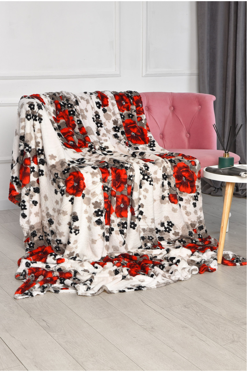 Плед білого кольору з принтом розмір 200*220 206473