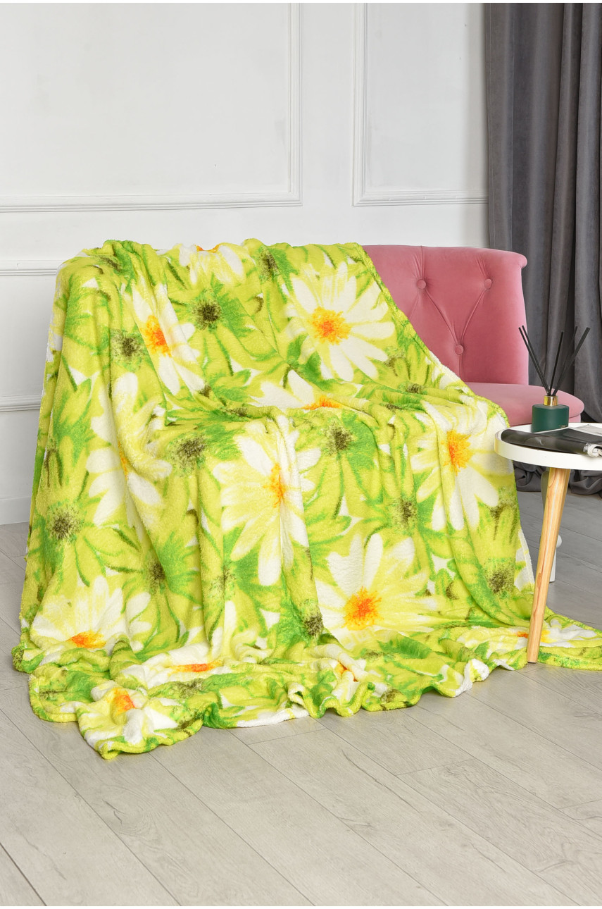 Плед зеленого цвета с принтом размер 200*220 206474