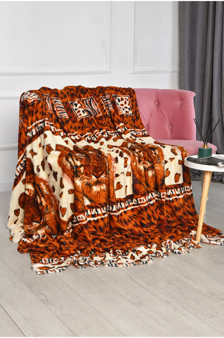 Плед молочного цвета с принтом размер 200*220 206475