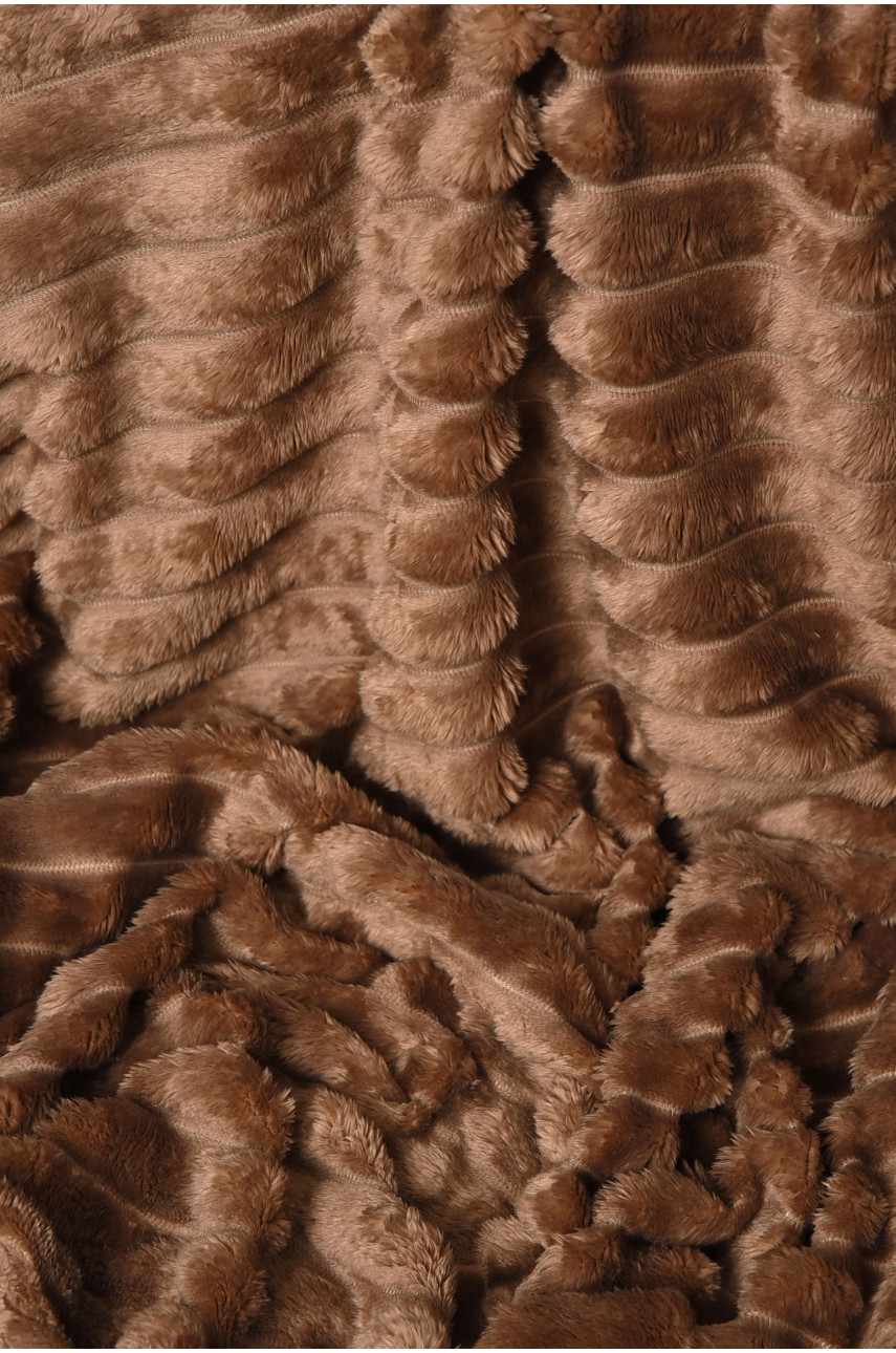 Плед однотонный коричневого цвета размер 200*230 206481