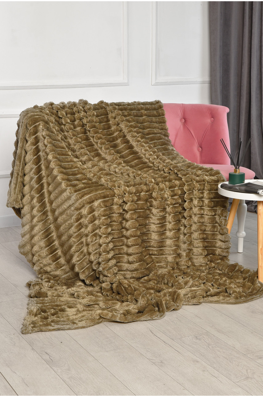 Плед однотонный оливкового цвета размер 200*230 206484