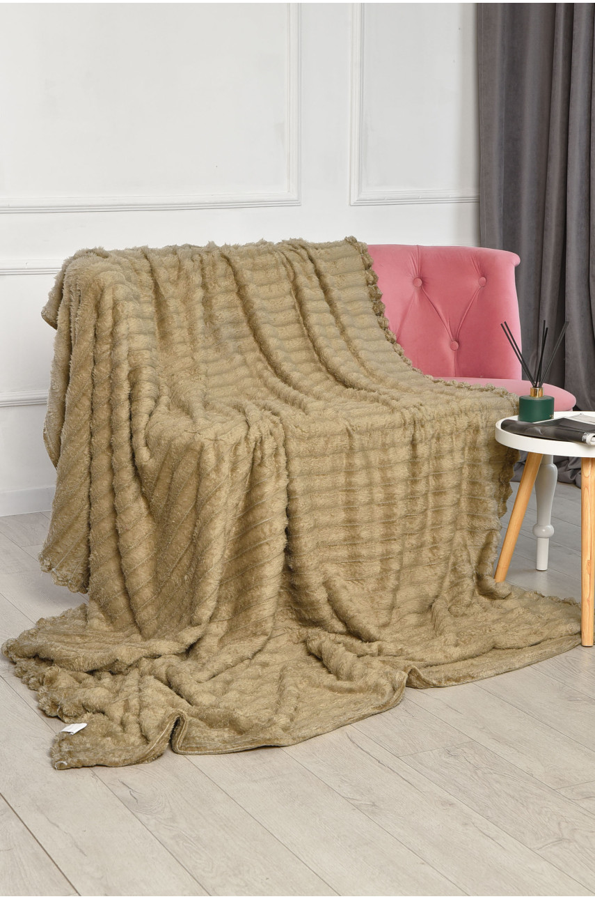 Плед однотонный оливкового цвета размер 200*230 206484