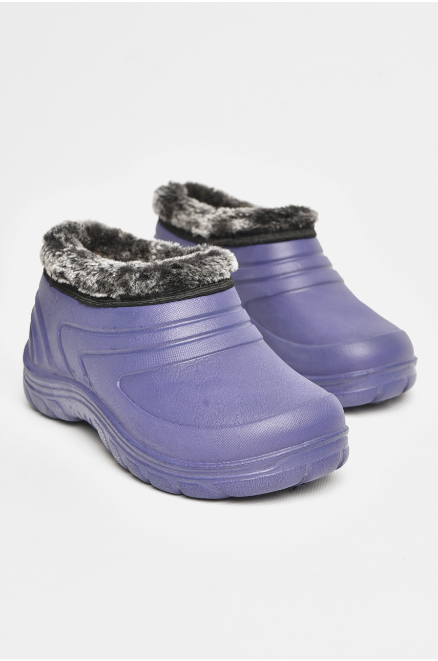 Галоші дитячі на хутрі бузкового кольору Б-20 206487