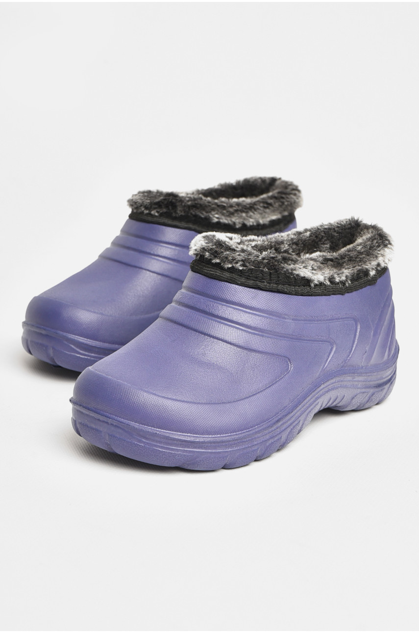 Галоші дитячі на хутрі бузкового кольору Б-20 206487