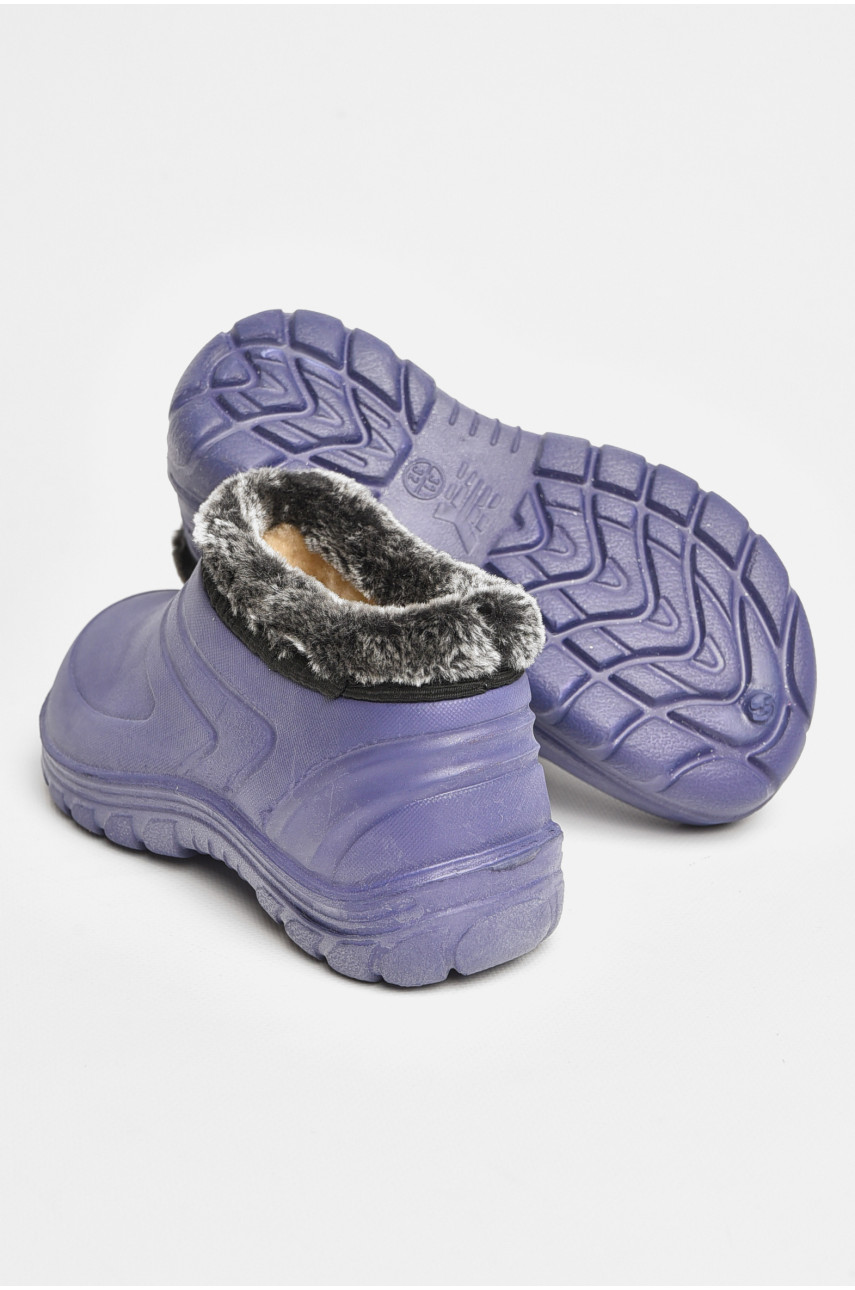 Галоші дитячі на хутрі бузкового кольору Б-20 206487