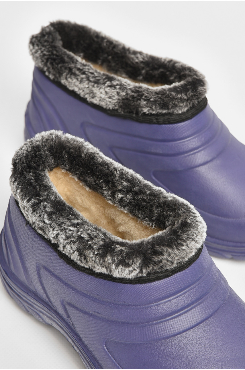 Галоші дитячі на хутрі бузкового кольору Б-20 206487