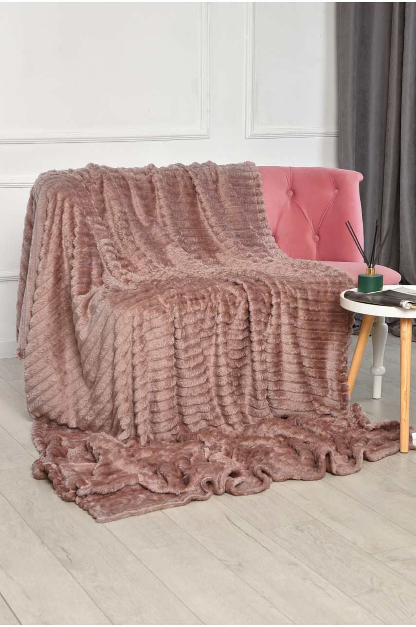 Плед однотонный тёмно-сиреневого цвета размер 180*200 206497