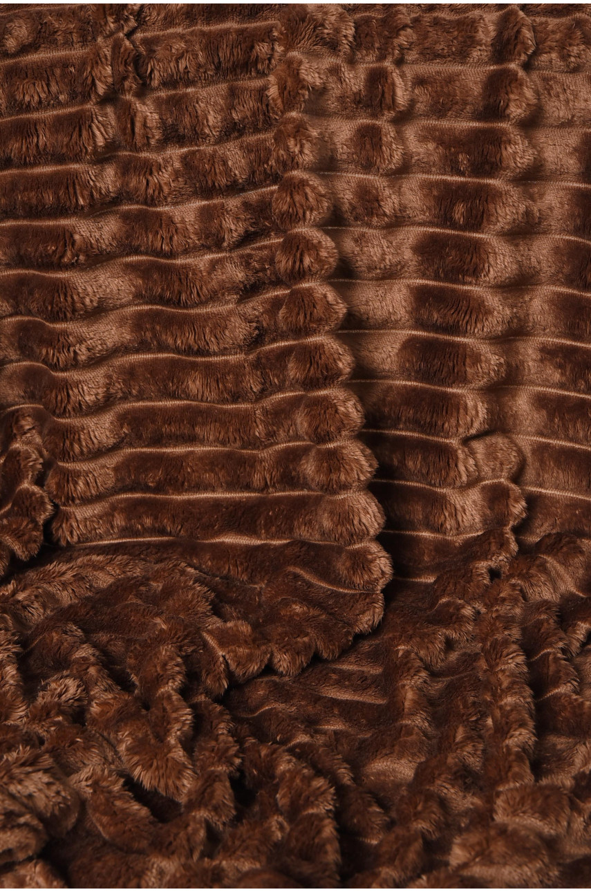 Плед однотонный шоколадного цвета размер 180*200 206505