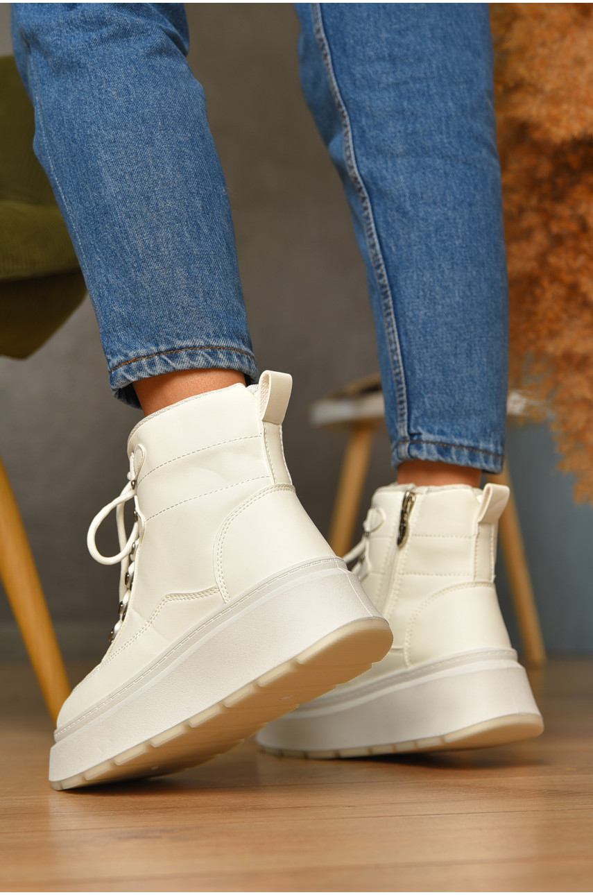 Ботинки женские зимниее белого цвета RF 9274 206511