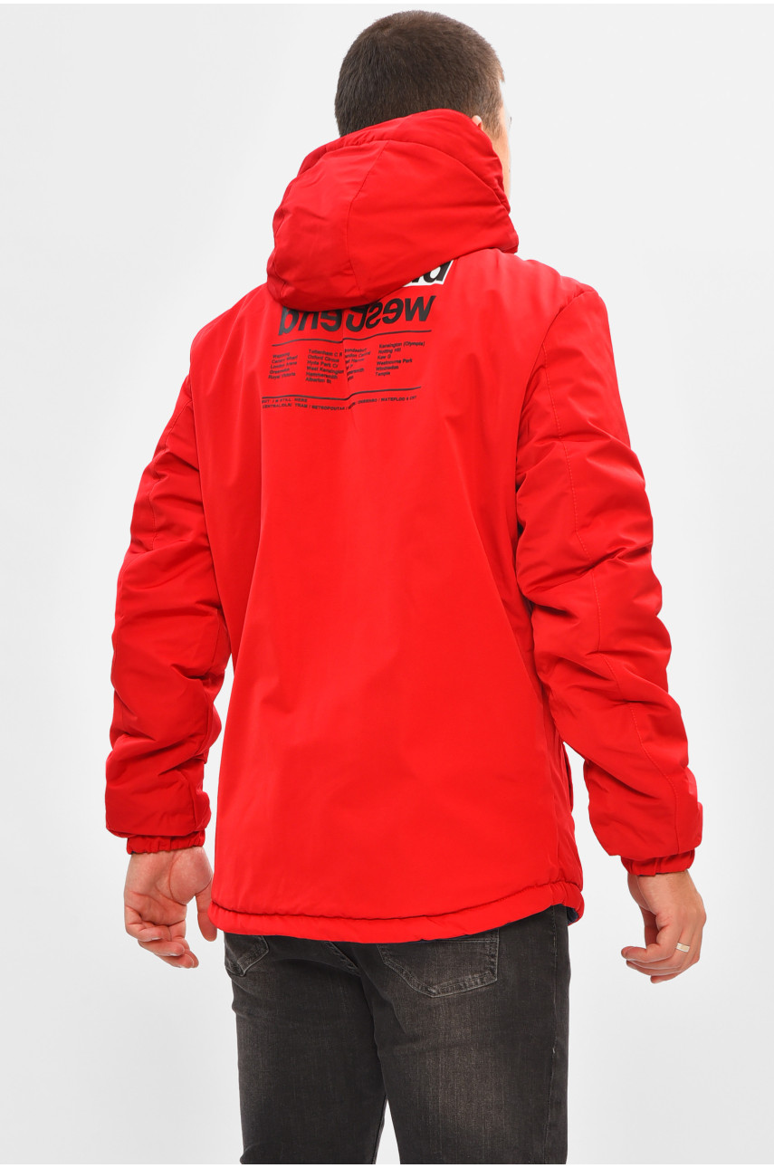 Куртка мужская демисезонная двухсторонняя красного цвета 3116 206518