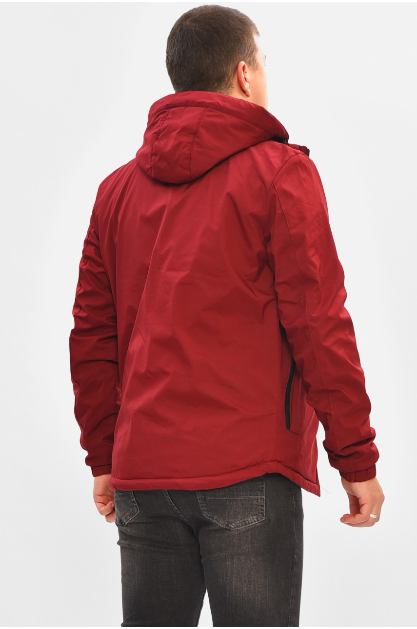 Куртка мужская демисезонная двухсторонняя бордового цвета 3116 206520