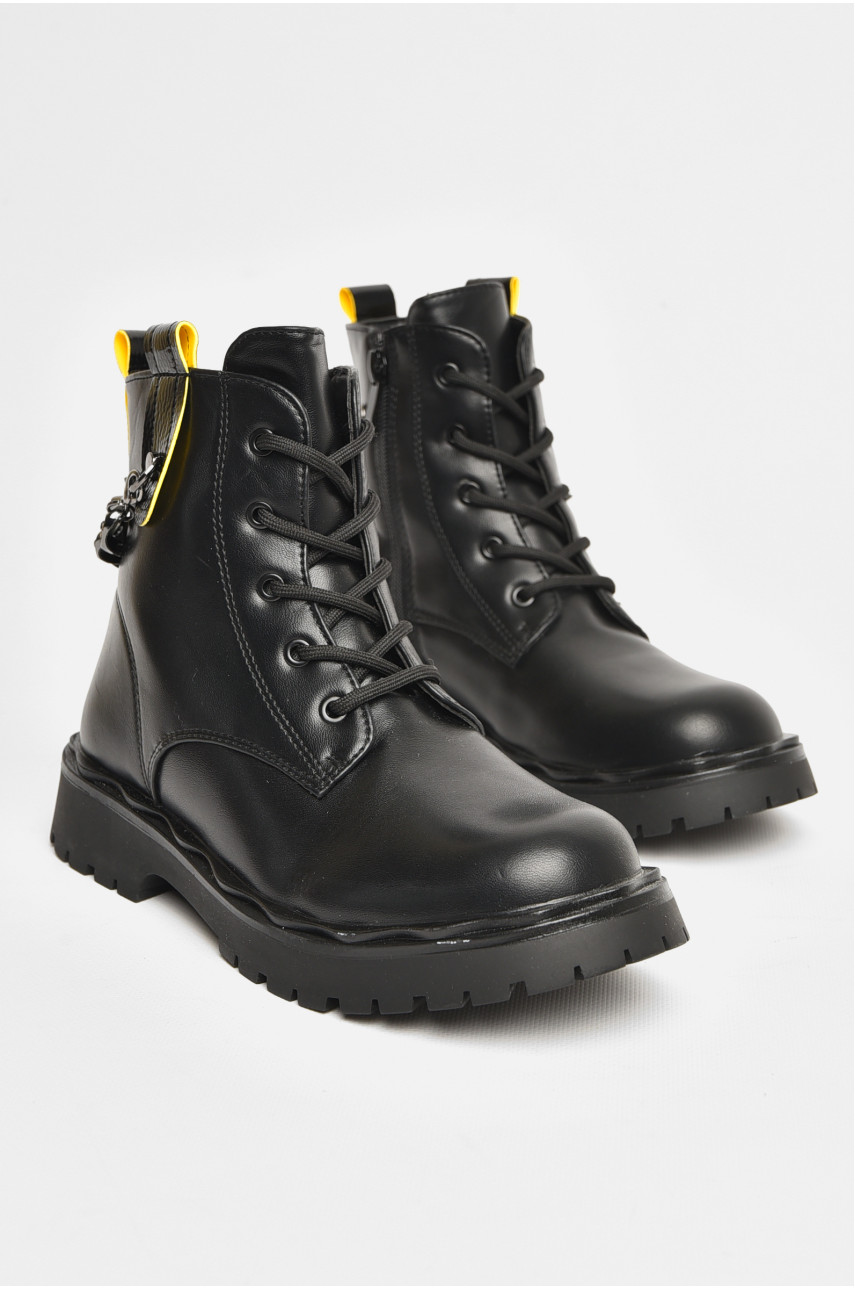 Ботинки детские для девочки черного цвета зимние 2101В 206532