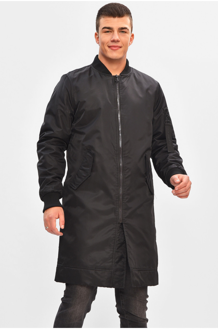 Куртка мужская демисезонная черного цвета 6502 206535