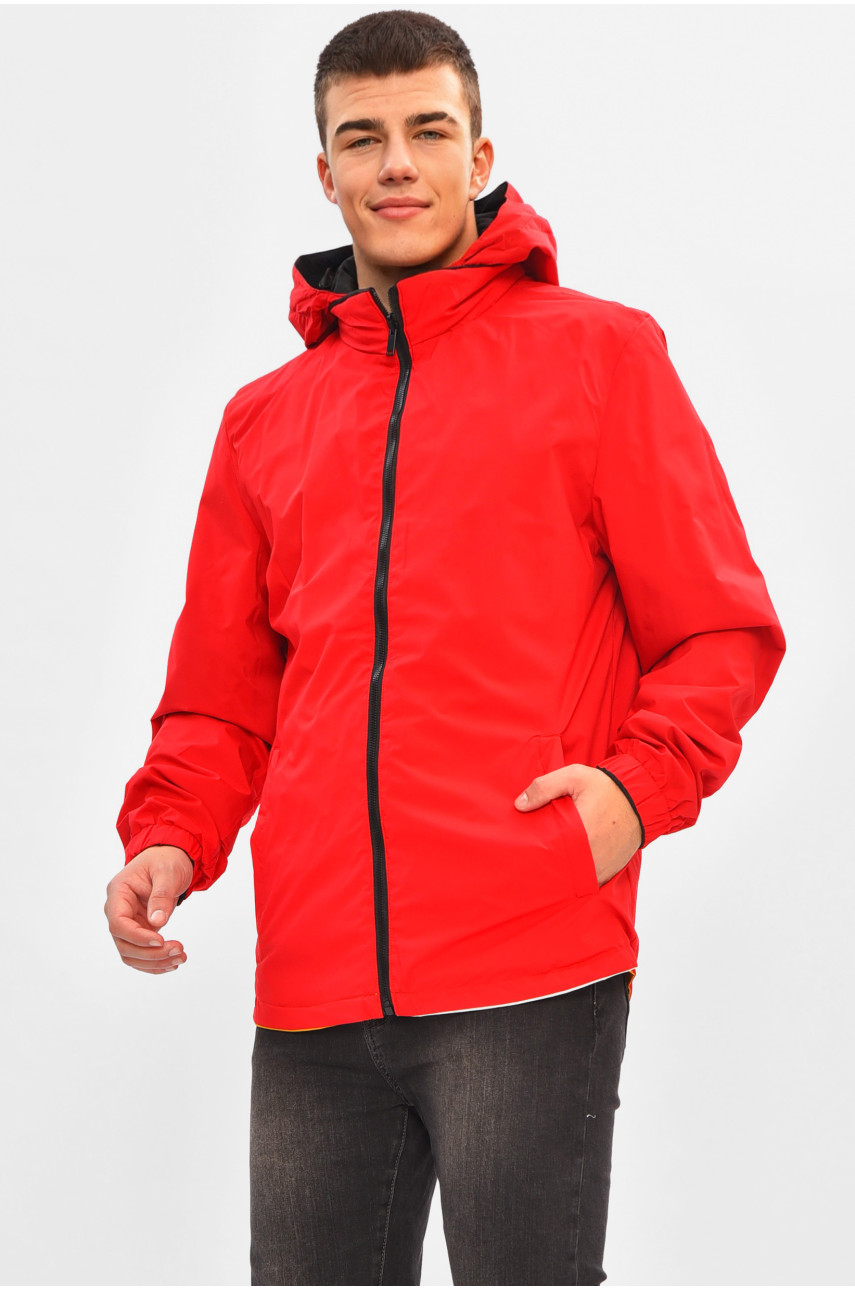 Куртка мужская демисезонная двухсторонняя красного цвета 3124 206539