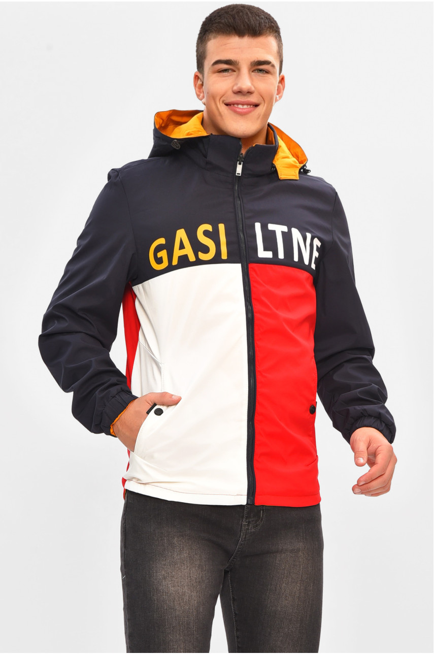 Куртка мужская демисезонная двухсторонняя красного цвета 3124 206541