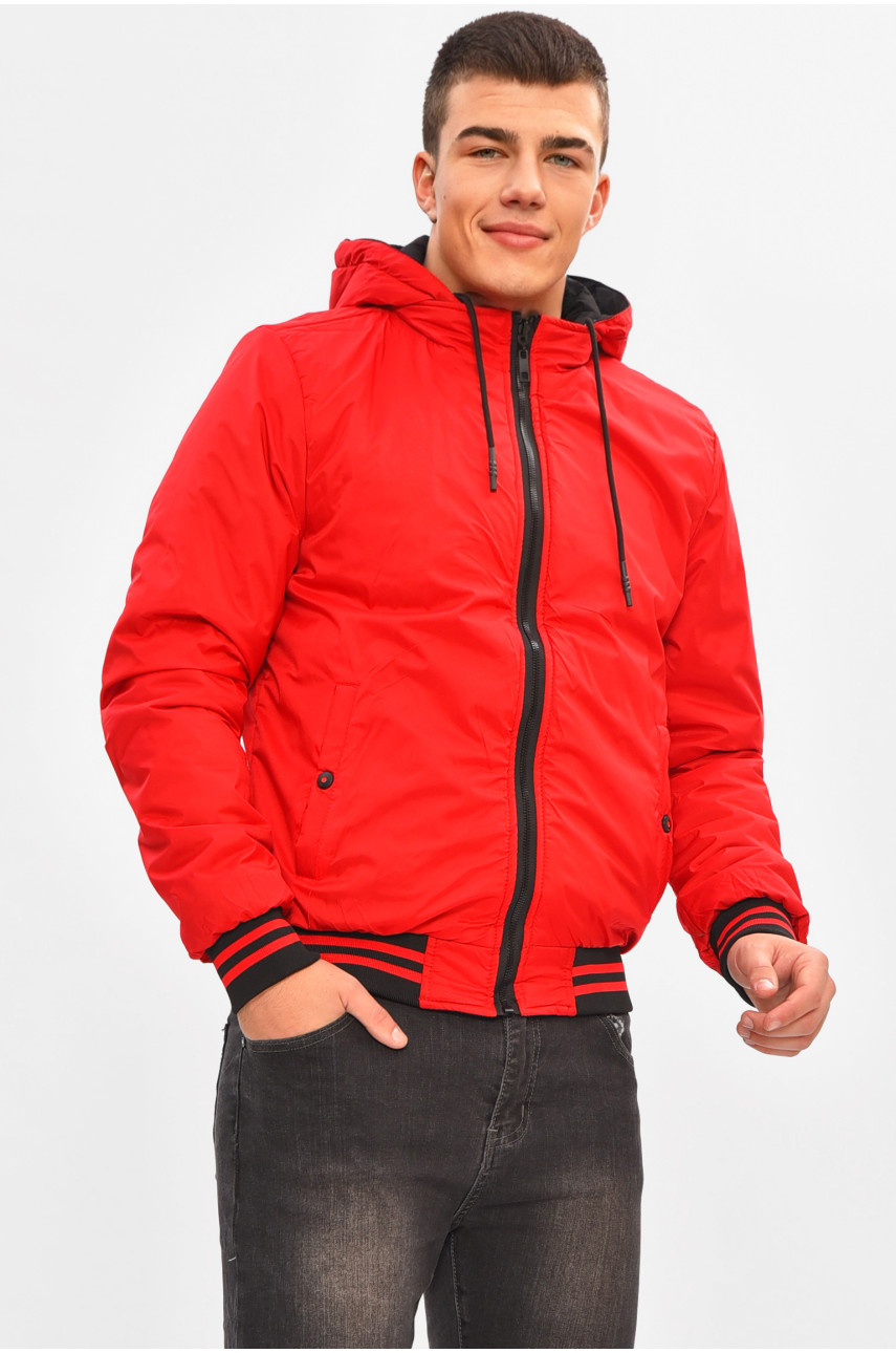 Куртка мужская демисезонная двухсторонняя черного цвета 3118 206542