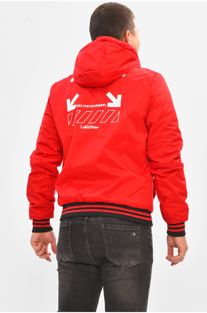 Куртка мужская демисезонная двухсторонняя черного цвета 3118 206542