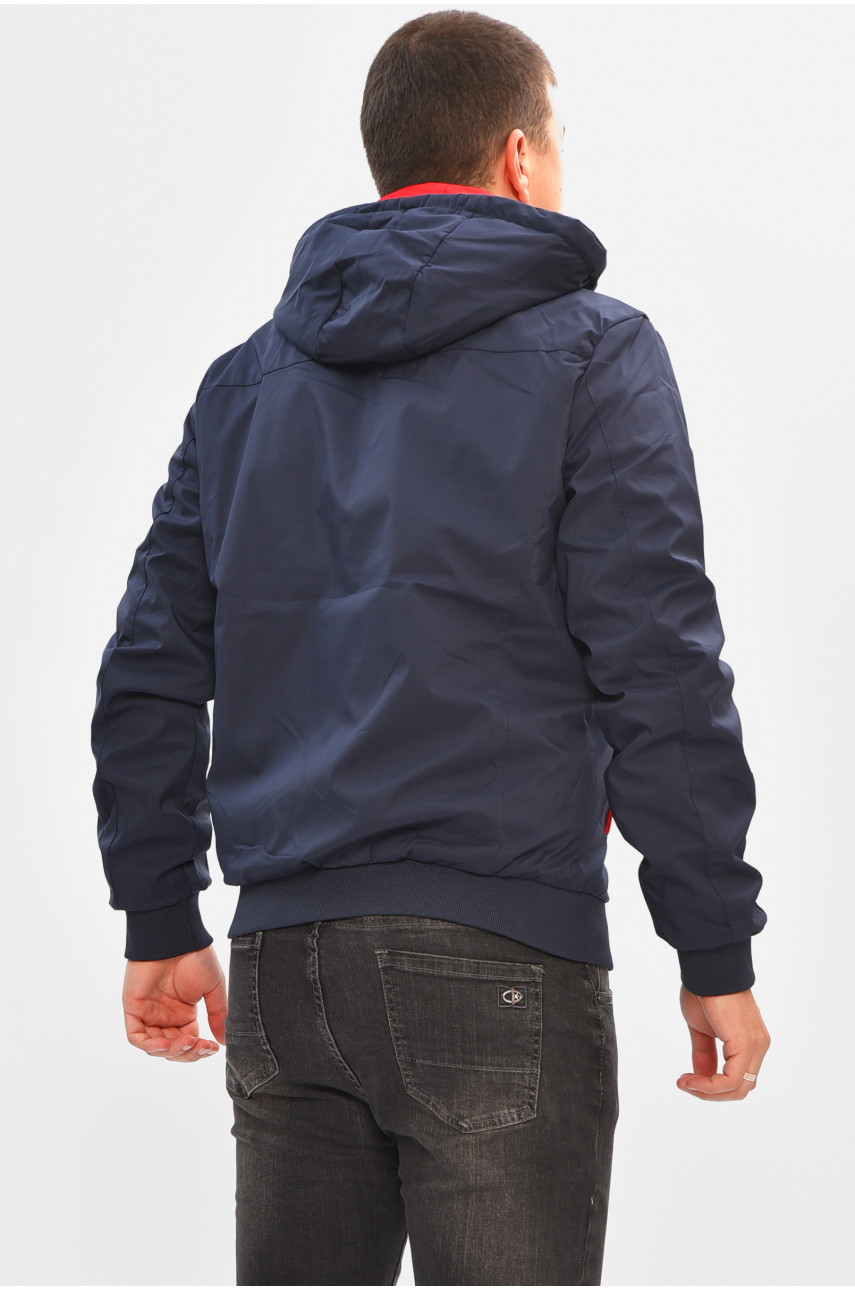 Куртка мужская демисезонная двухсторонняя тёмно-синего цвета 3118 206543