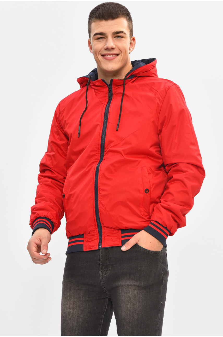 Куртка мужская демисезонная двухсторонняя тёмно-синего цвета 3118 206543