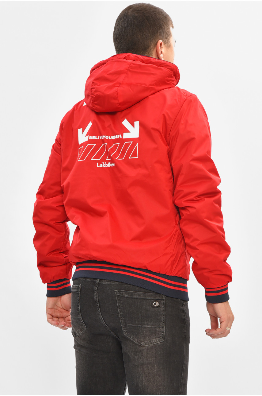 Куртка мужская демисезонная двухсторонняя тёмно-синего цвета 3118 206543