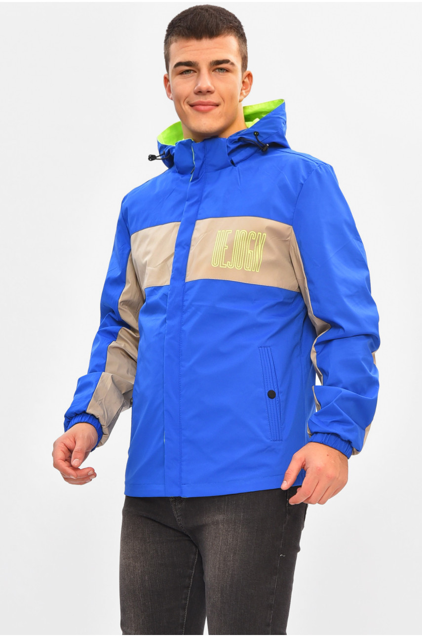 Ветровка мужская демисезонная двухсторонняя синего цвета 3110 206544