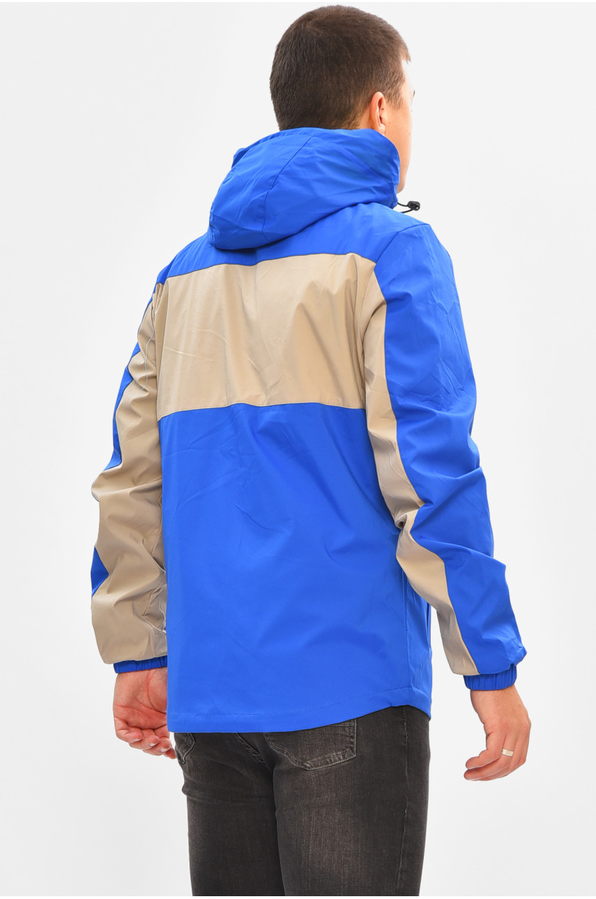 Ветровка мужская демисезонная двухсторонняя синего цвета 3110 206544