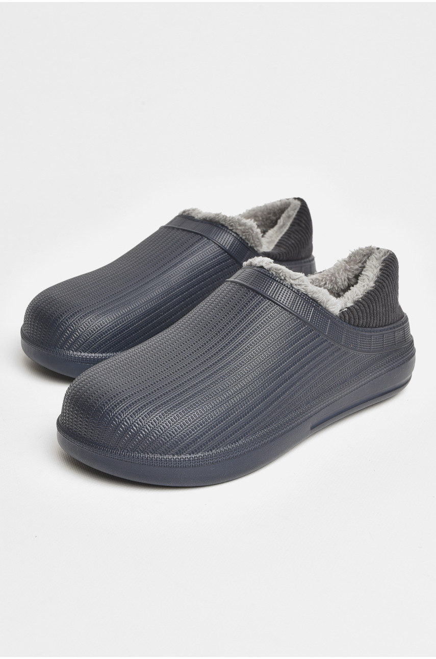 Галоши мужские на меху темно-синего цвета НМ-133 206564