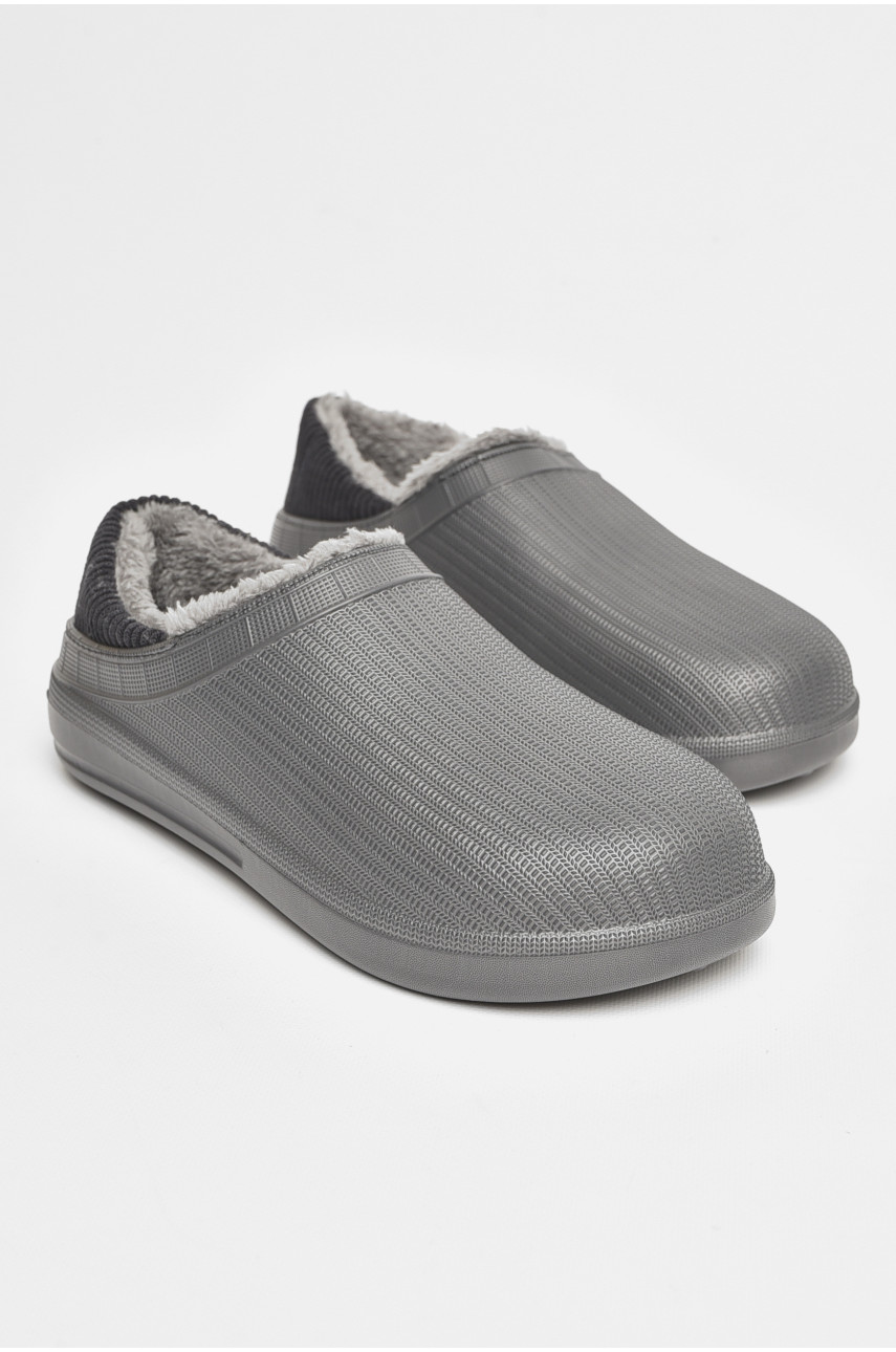 Галоши мужские на меху серого цвета НМ-133 206565