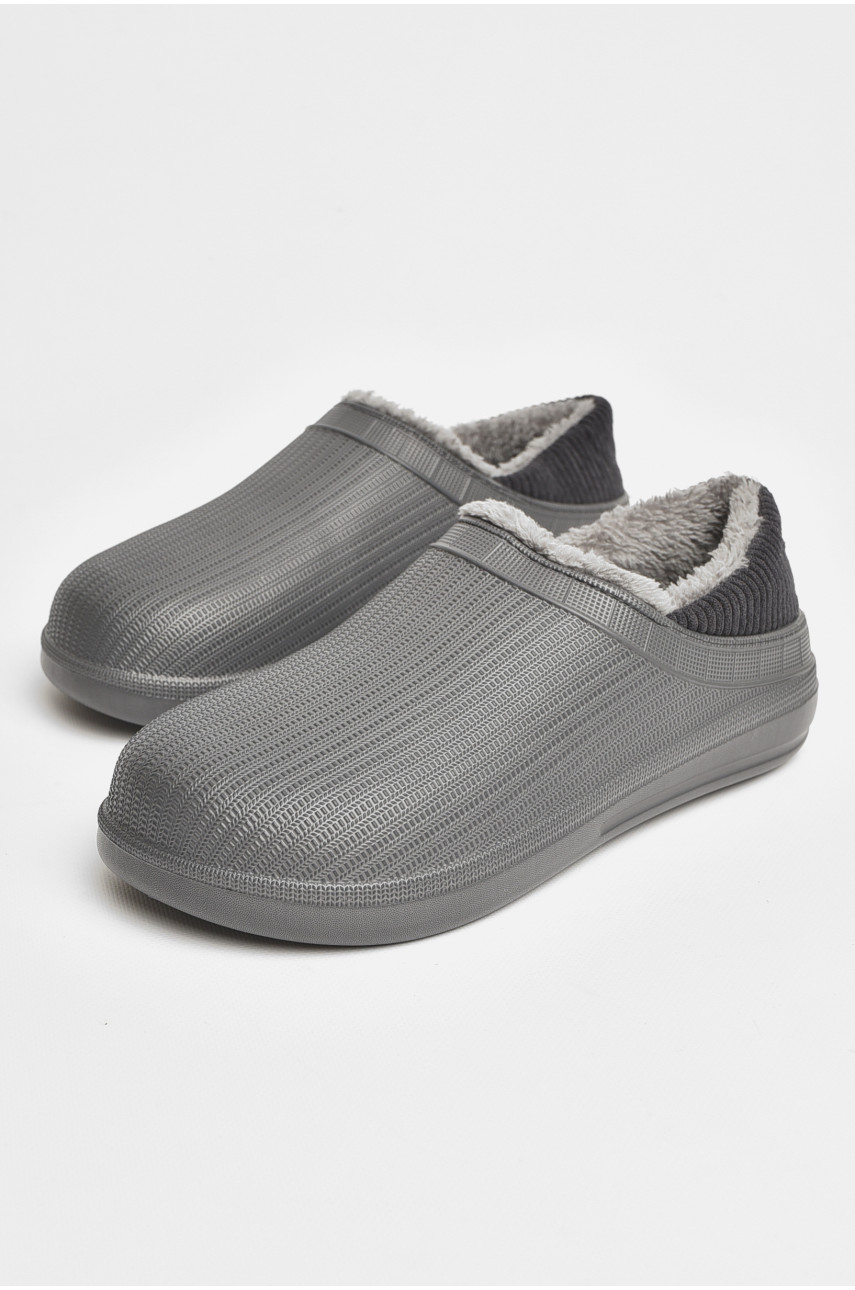 Галоши мужские на меху серого цвета НМ-133 206565
