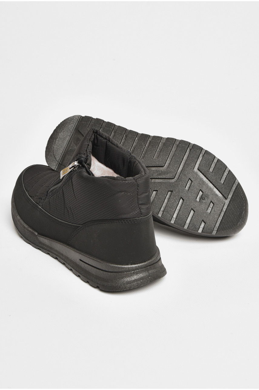 Ботинки мужские зимние на овчине черного цвета МБ-4 206567