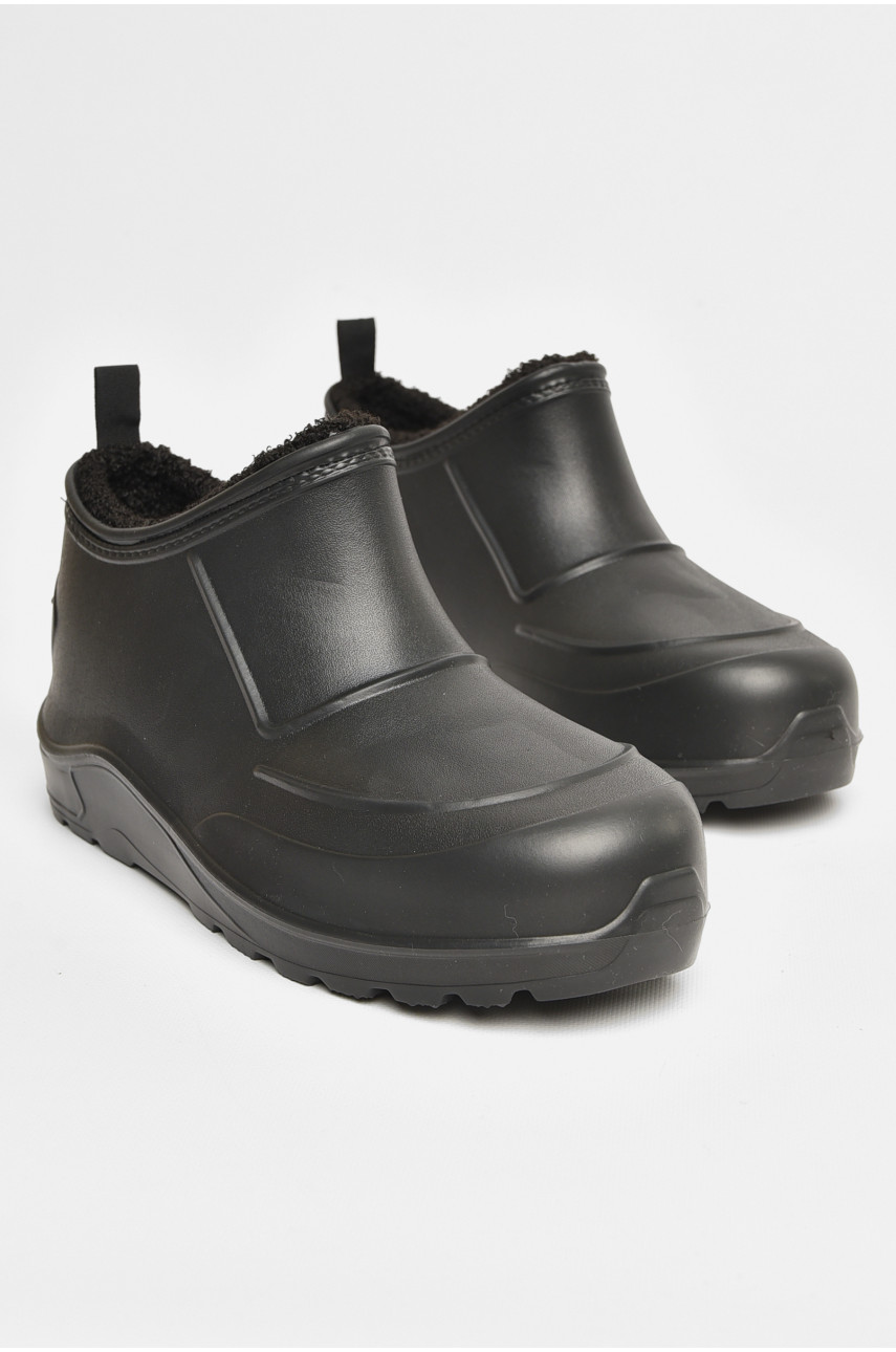 Галоши мужские на меху черного цвета 9001 206568