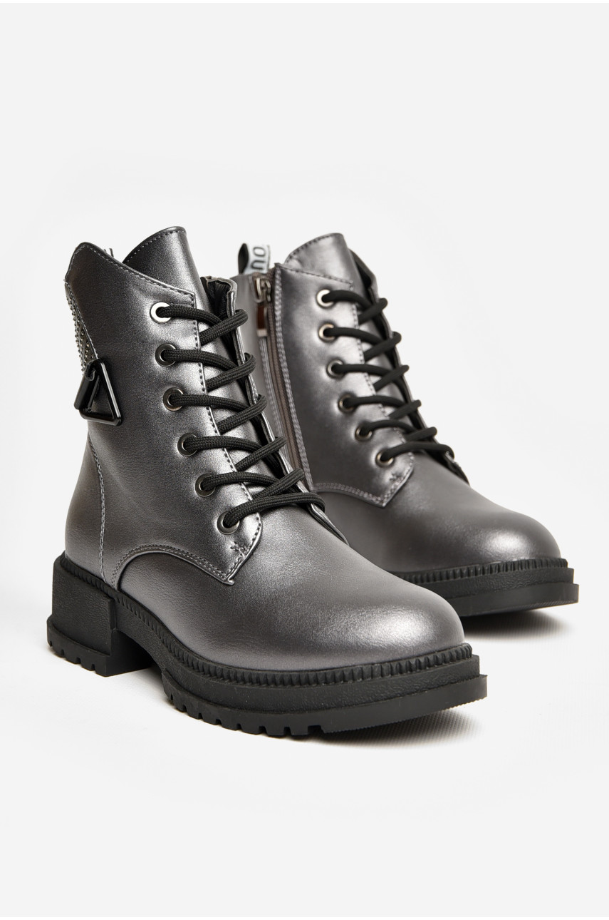 Ботинки детские демисезонные темно-серого цвета WMA08-5 206569