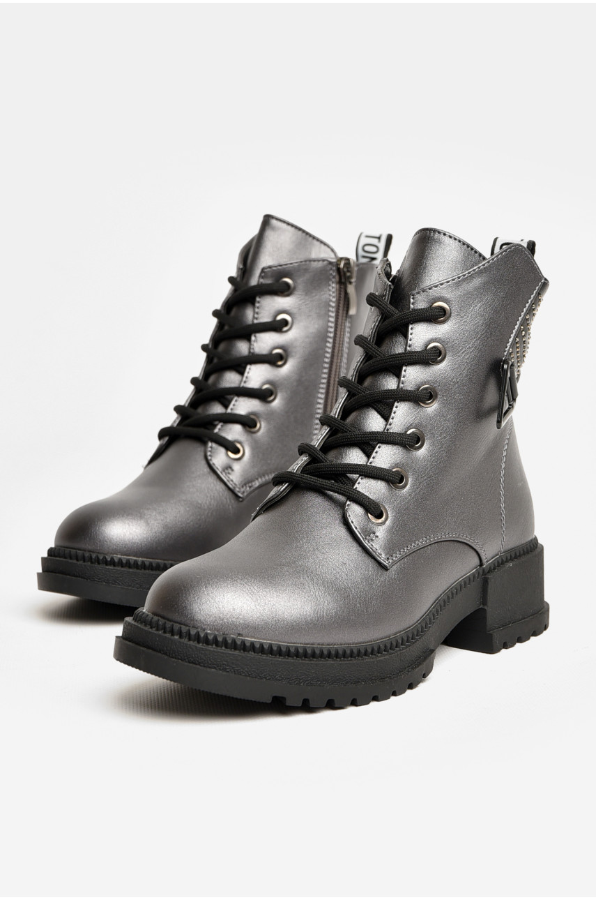 Ботинки детские демисезонные темно-серого цвета WMA08-5 206569