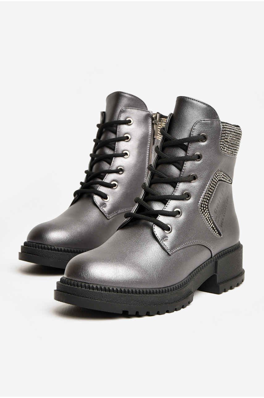 Ботинки детские демисезонные темно-серого цвета WMA07-5 206570