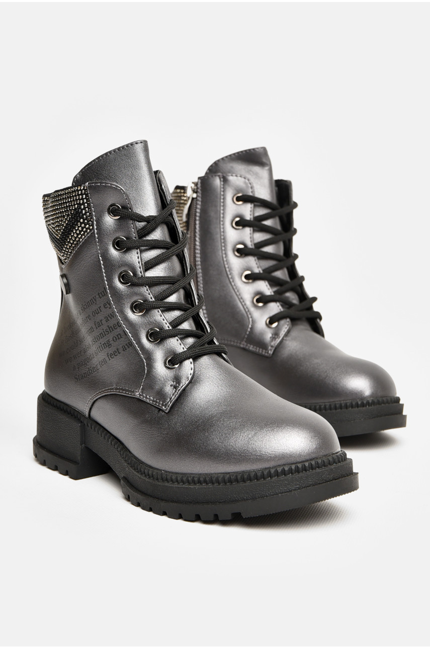 Ботинки детские демисезонные темно-серого цвета WMA06-5 206571