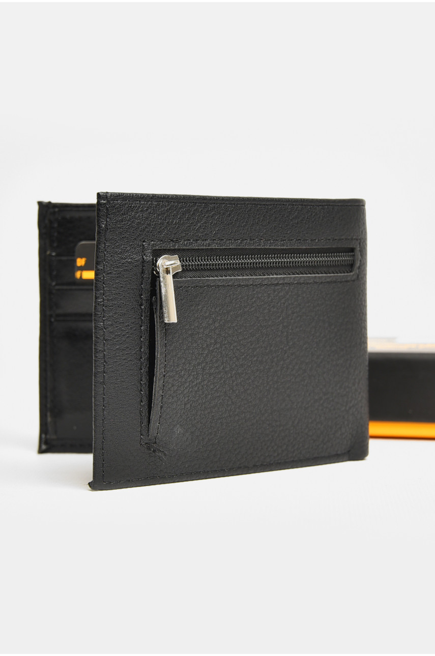 Кошелек мужской из экокожи черного цвета MD-27-D 206575
